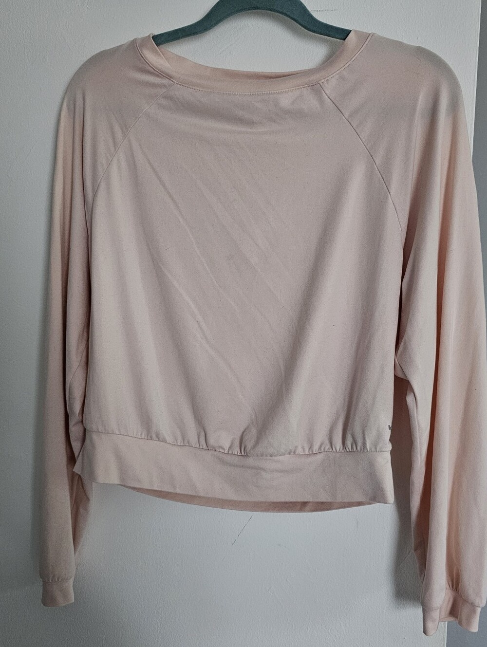 JoyLab light pink long sleeve mesh shirt S
